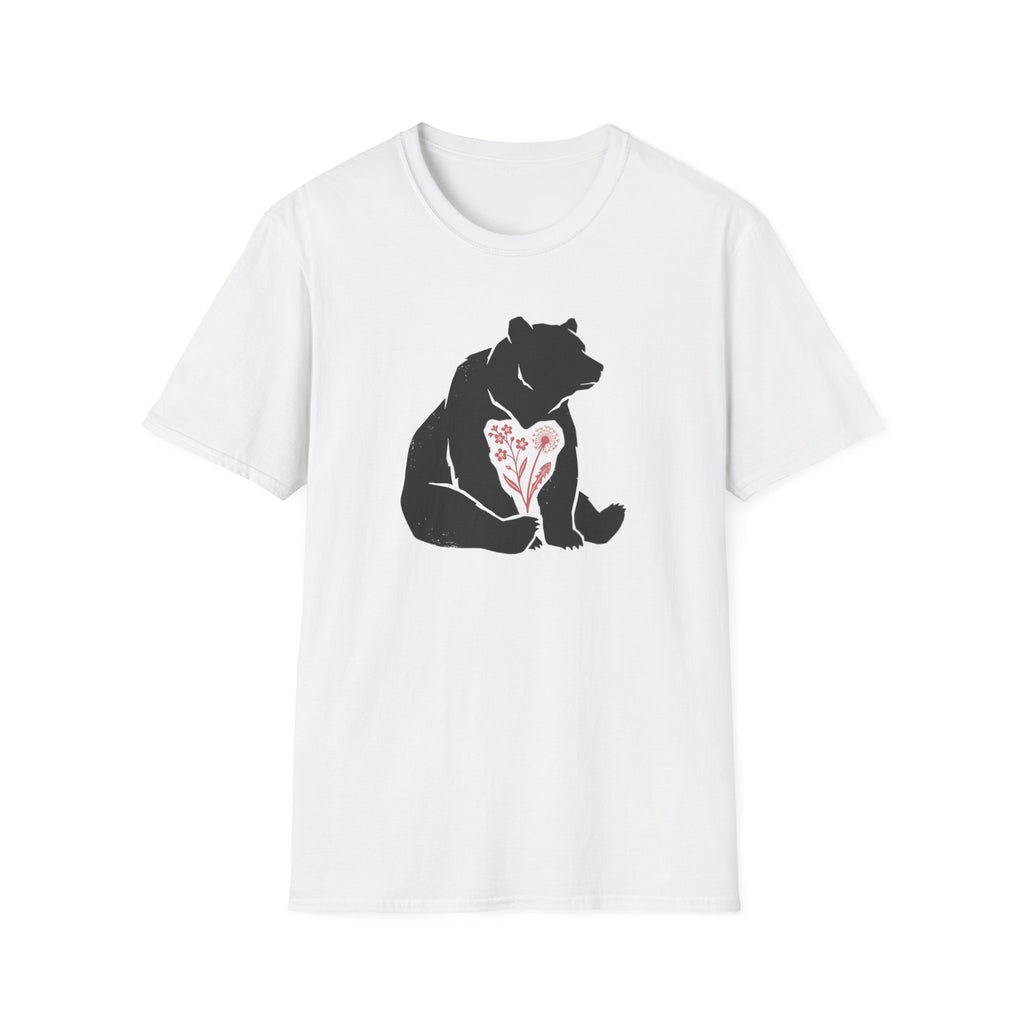 Mama Bear with Wildflower Heart T-Shirt