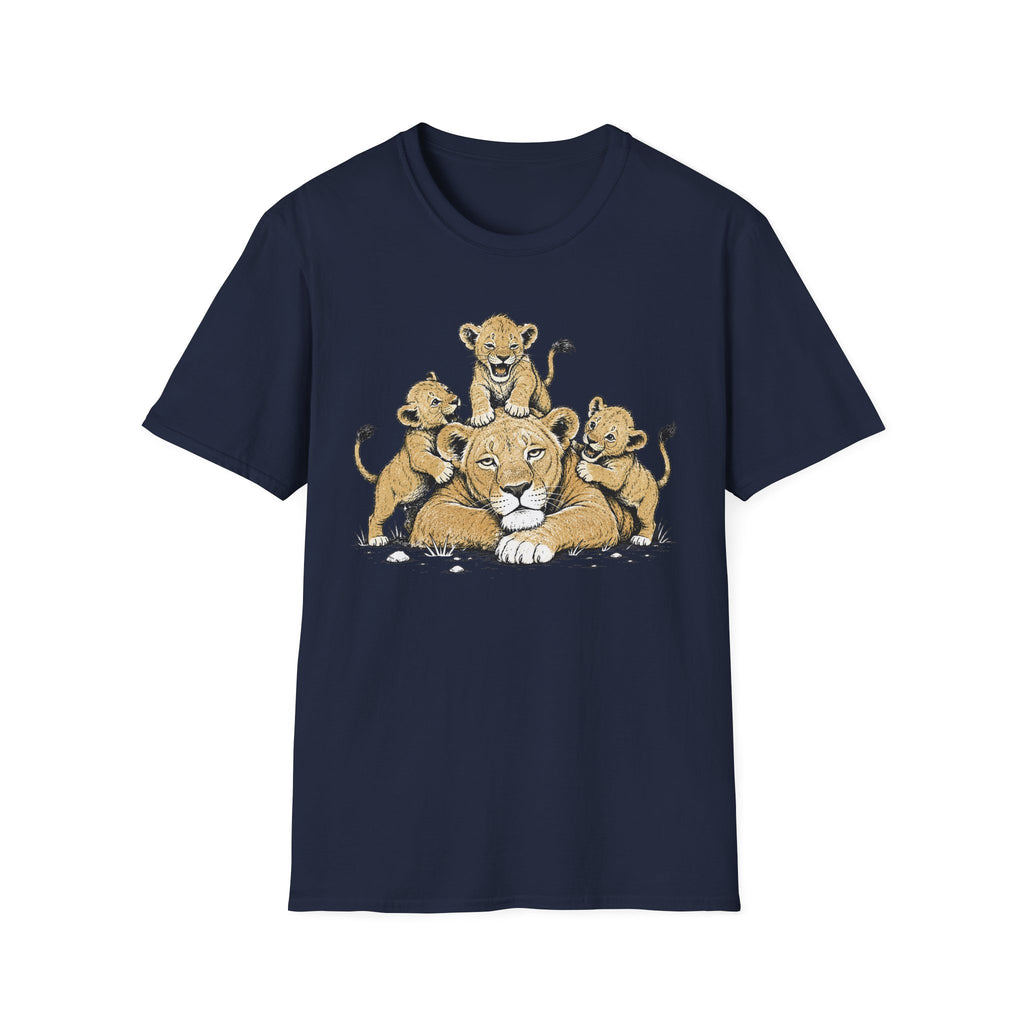Unamused Lioness with Rambunctious Cubs T-Shirt