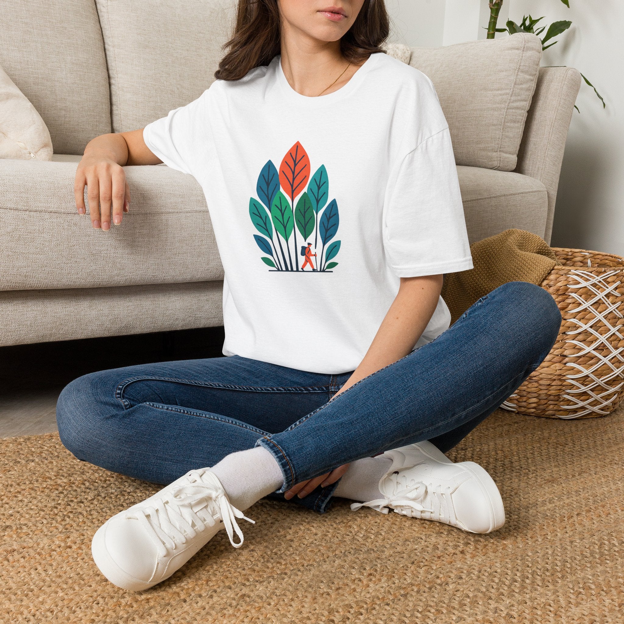 Hiker in Leaves T-Shirt