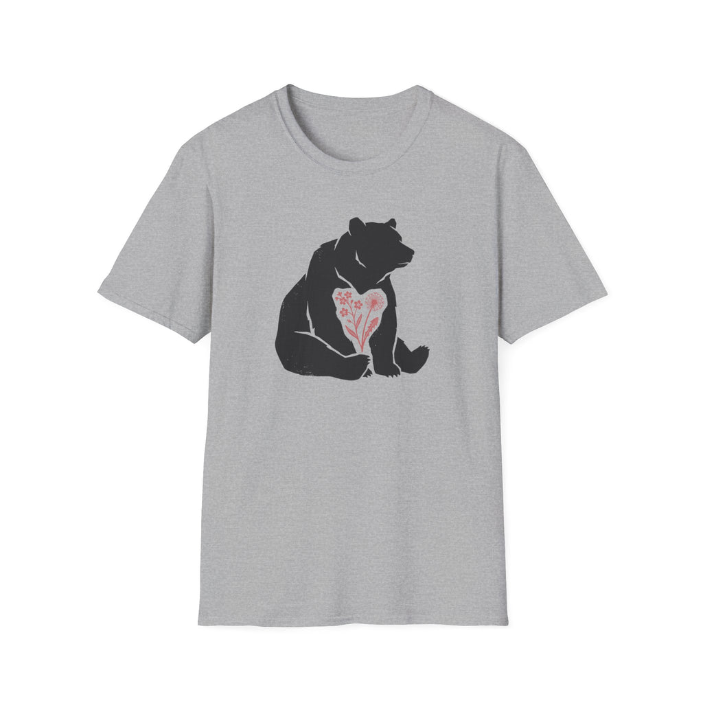 Mama Bear with Wildflower Heart T-Shirt