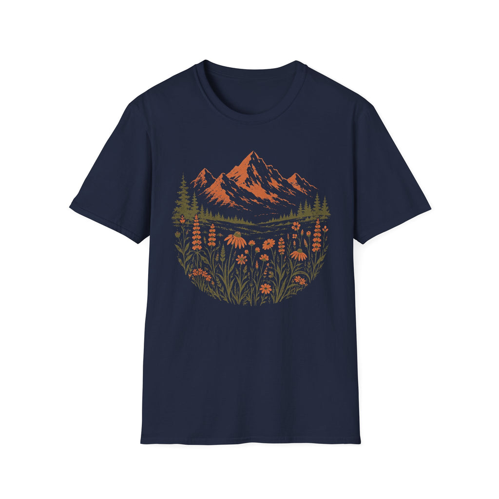 Wildflower Meadow and Mountain View T-Shirt