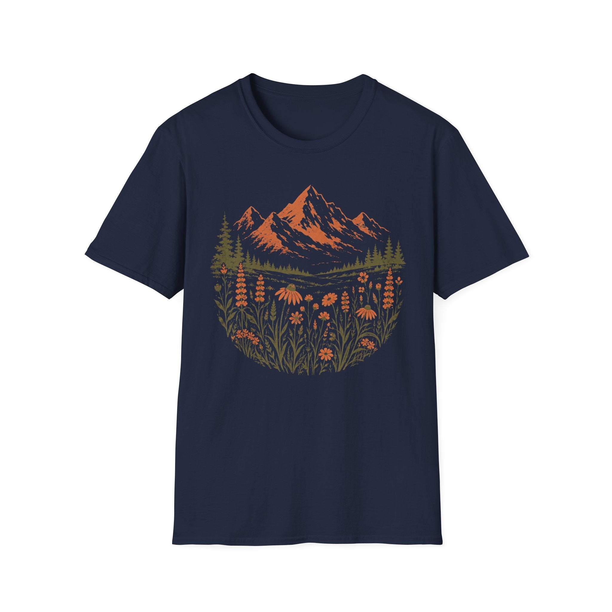 Wildflower Meadow and Mountain View T-Shirt