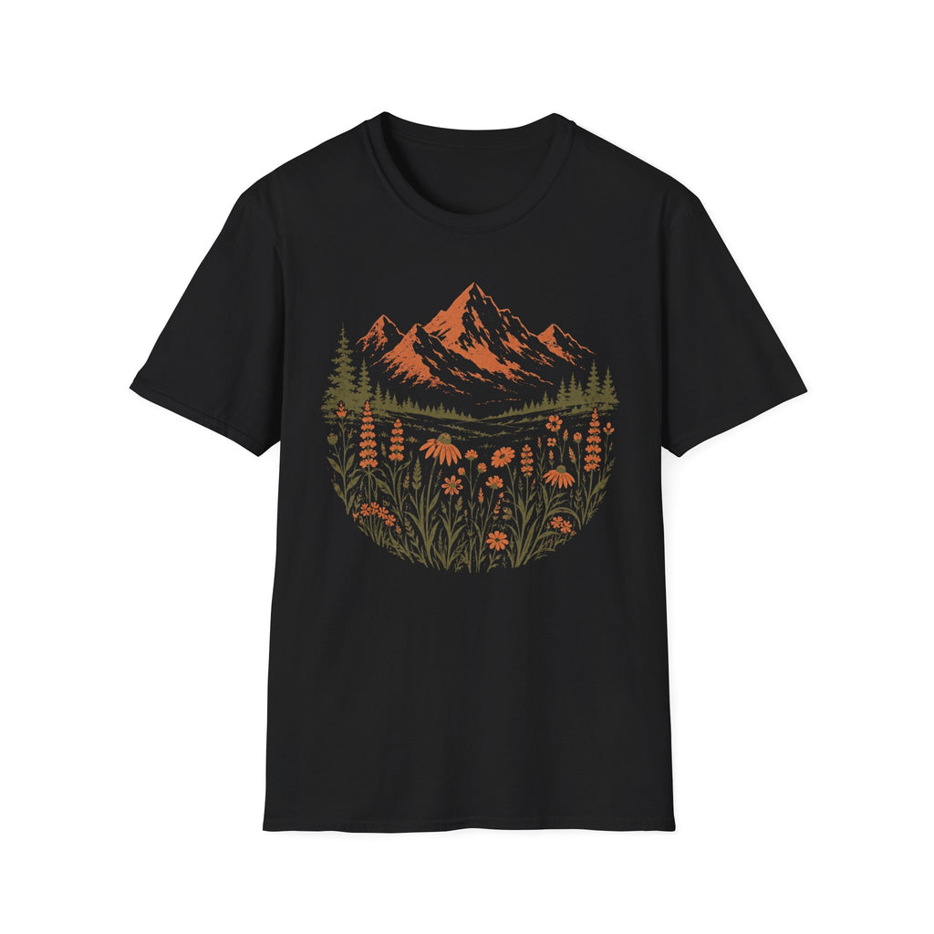 Wildflower Meadow and Mountain View T-Shirt