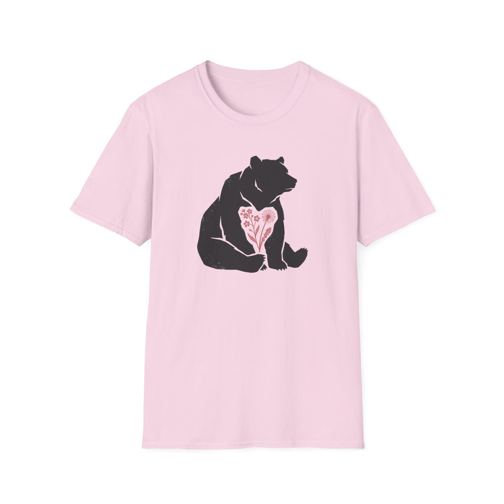 Mama Bear with Wildflower Heart T-Shirt