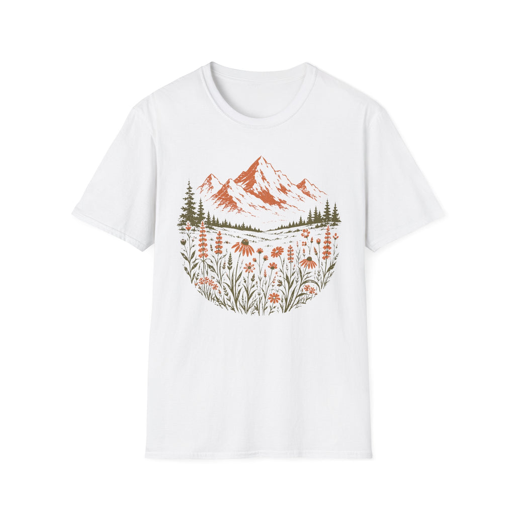Wildflower Meadow and Mountain View T-Shirt