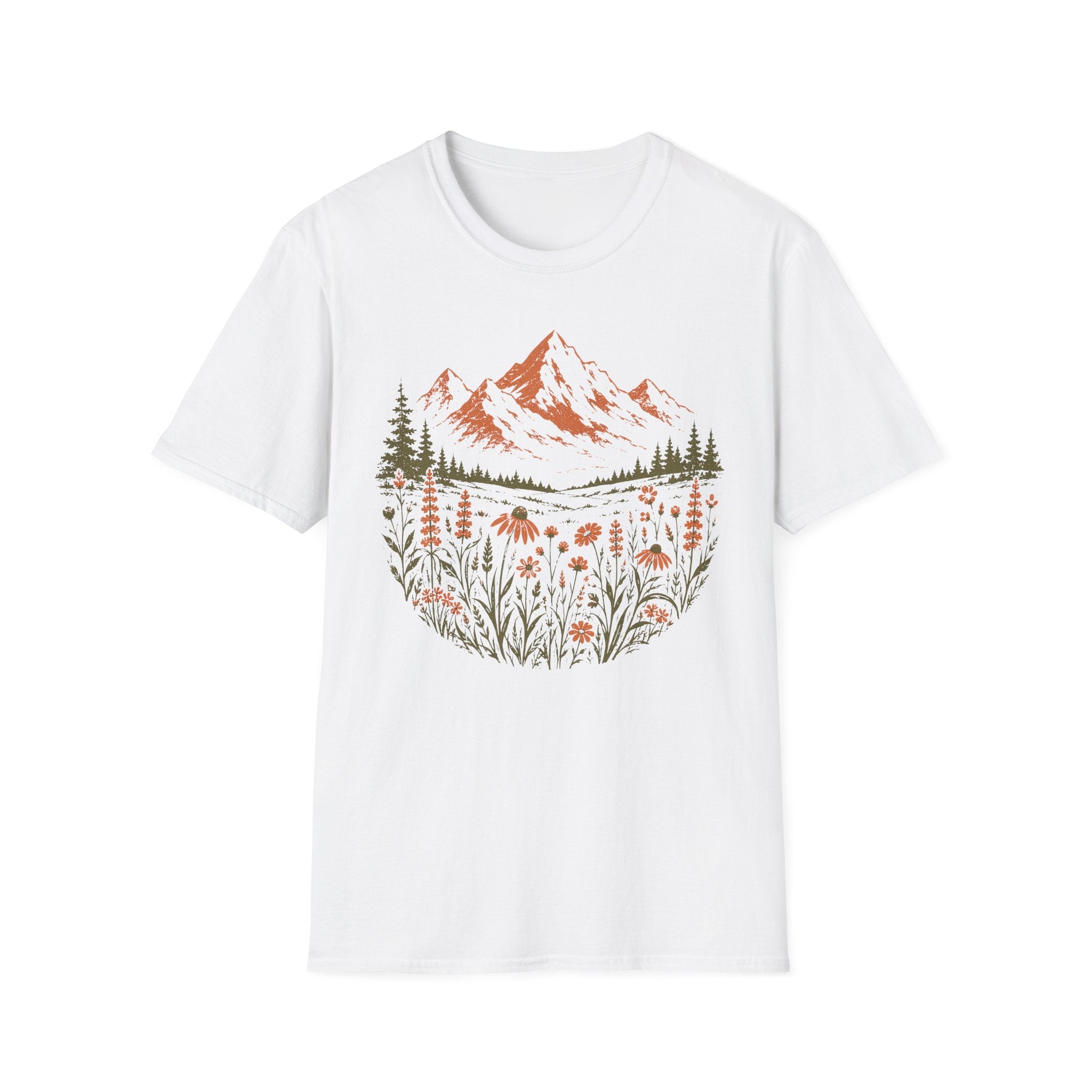 Wildflower Meadow and Mountain View T-Shirt