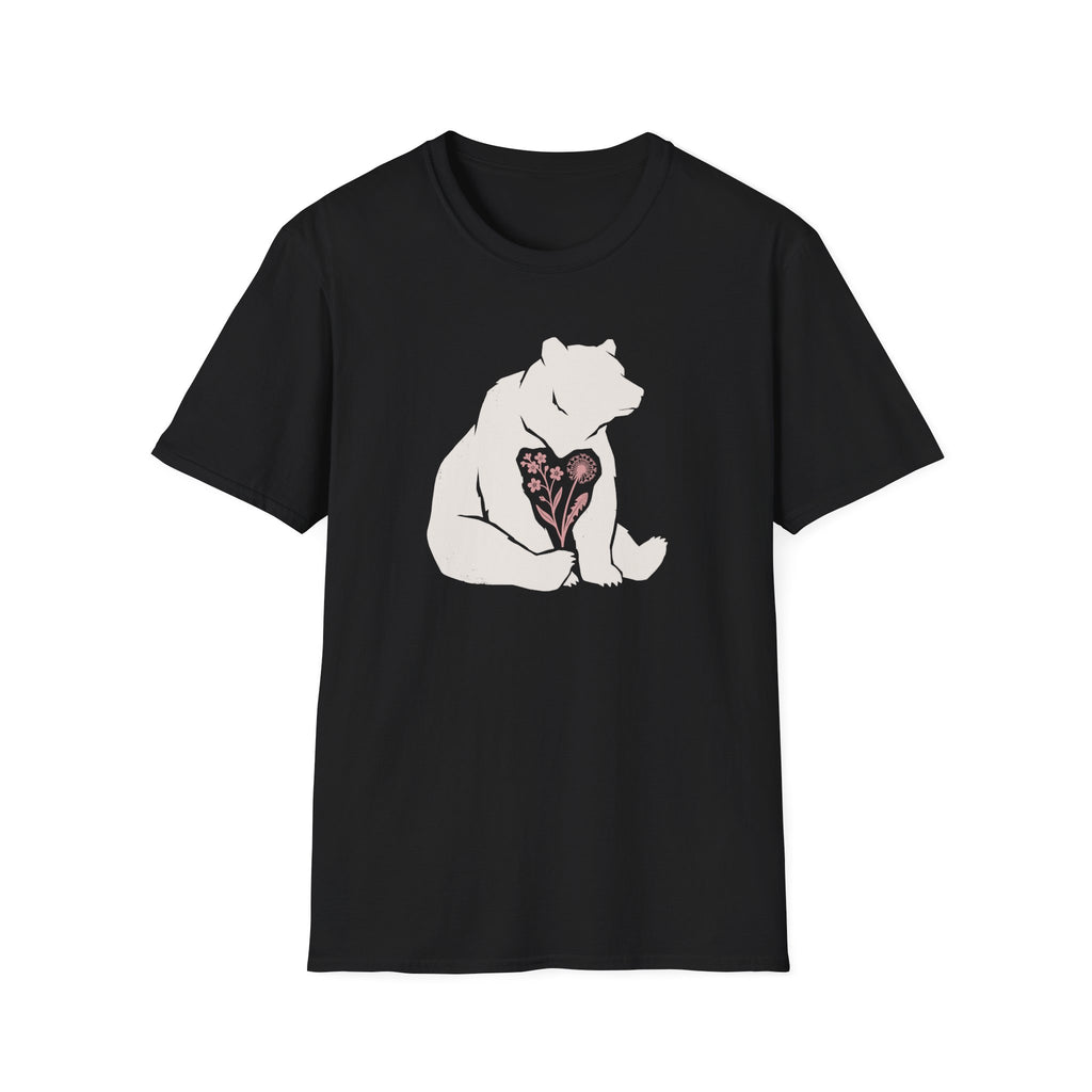 Mama Bear with Wildflower Heart T-Shirt