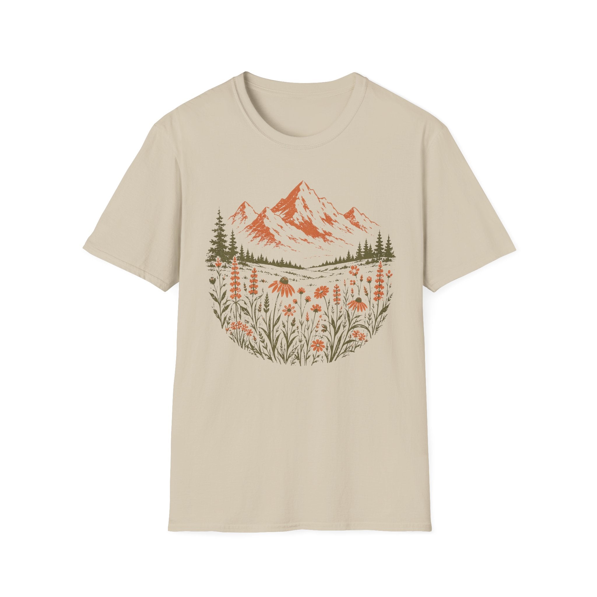 Wildflower Meadow and Mountain View T-Shirt